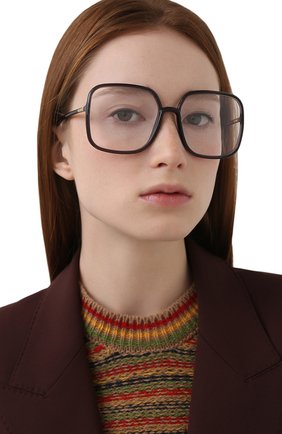 Женские оправа DIOR серого цвета по цене 19950 руб., арт. S0STELLAIRE01 KB7 | Фото 2 Женские оправа DIOR серого цвета, арт. S0STELLAIRE01 KB7 | Фото 2