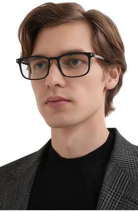 Мужские оправа MYKITA MYLON черного цвета по цене 47900 руб., арт. ELM/PITCH/MATTESILVER/CLEAR | Фото 2 Мужские оправа MYKITA MYLON черного цвета, арт. ELM/PITCH/MATTESILVER/CLEAR | Фото 2