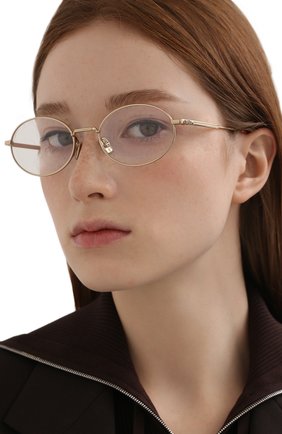 Женские оправа DIOR золотого цвета по цене 19350 руб., арт. DI0R0237 J5G | Фото 2 Женские оправа DIOR золотого цвета, арт. DI0R0237 J5G | Фото 2
