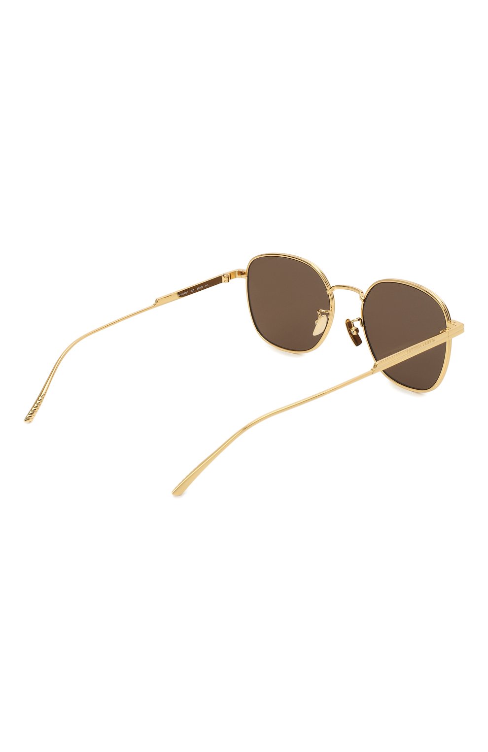 Женские солнцезащитные очки BOTTEGA VENETA золотого цвета, арт. BV1014SK 003 | Фото 5 (Тип очков: С/з; Очки форма: Круглые; Оптика Гендер: оптика-унисекс)