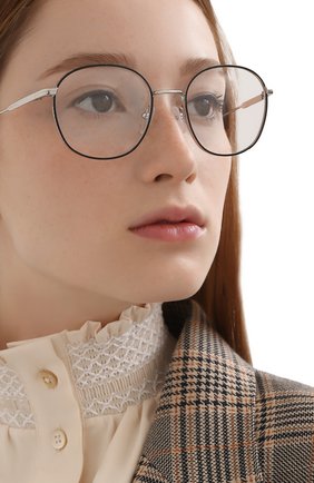 Женские оправа PRADA серебряного цвета по цене 16600 руб., арт. 53WV-524101 | Фото 2 Женские оправа PRADA серебряного цвета, арт. 53WV-524101 | Фото 2