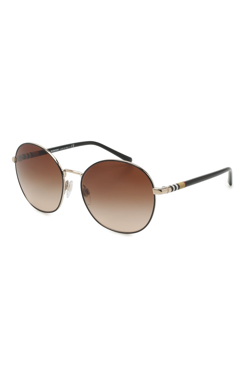 Женские солнцезащитные очки BURBERRY коричневого цвета, арт. 3094-114513 | Фото 1 (Тип очков: С/з; Оптика Гендер: оптика-женское; Очки форма: Круглые)