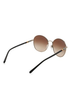 Женские солнцезащитные очки BURBERRY коричневого цвета, арт. 3094-114513 | Фото 4 (Тип очков: С/з; Оптика Гендер: оптика-женское; Очки форма: Круглые)