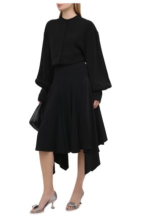 Женские текстильные туфли GIORGIO ARMANI светло-серого цвета по цене 62900 руб., арт. X1PA16/XM912 | Фото 2 Женские текстильные туфли GIORGIO ARMANI светло-серого цвета, арт. X1PA16/XM912 | Фото 2