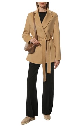 Женские замшевые лоферы LORO PIANA бежевого цвета по цене 67650 руб., арт. FAL5899 | Фото 2 Женские замшевые лоферы LORO PIANA бежевого цвета, арт. FAL5899 | Фото 2