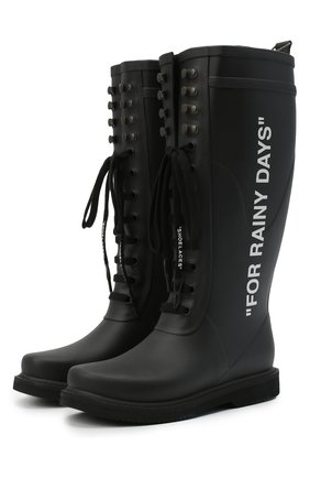 Женские сапоги OFF-WHITE черно-белого цвета по цене 34500 руб., арт. 0WIE006R21PLA0011001 | Фото 1 Женские сапоги OFF-WHITE черно-белого цвета, арт. 0WIE006R21PLA0011001 | Фото 1