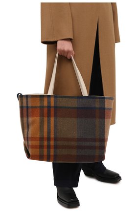 Женский сумка-шопер LORO PIANA коричневого цвета, арт. FAL4550 | Фото 2 (Сумки-технические: Сумки-шопперы; Размер: large; Материал: Текстиль; Региональные ограничения белый список (Axapta Mercury): RU)