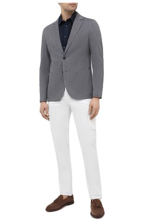 Мужская льняная рубашка GIORGIO ARMANI темно-синего цвета по цене 35550 руб., арт. 8WGCCZ1V/TZ256 | Фото 2 Мужская льняная рубашка GIORGIO ARMANI темно-синего цвета, арт. 8WGCCZ1V/TZ256 | Фото 2 (Стили: Кэжуэл; Случай: Повседневный; Рукава: Короткие; Длина (для топов): Стандартные; Рубашки М: Slim Fit; Принт: Однотонные; Материал внешний: Лен; Воротник: Кент)