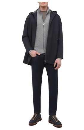 Мужской кашемировый кардиган BRUNELLO CUCINELLI серого цвета по цене 215000 руб., арт. M22200206 | Фото 2 Мужской кашемировый кардиган BRUNELLO CUCINELLI серого цвета, арт. M22200206 | Фото 2