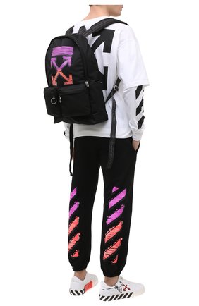 Мужской текстильный рюкзак OFF-WHITE черного цвета по цене 49450 руб., арт. 0MNB003R21FAB002 | Фото 2 Мужской текстильный рюкзак OFF-WHITE черного цвета, арт. 0MNB003R21FAB002 | Фото 2 (Ремень/цепочка: На ремешке; Материал: Текстиль; Размер: large)