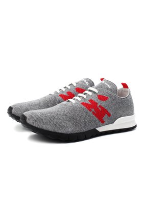 Мужские текстильные кроссовки KITON серого цвета по цене 67700 руб., арт. USSKDTMN00822 | Фото 1 Мужские текстильные кроссовки KITON серого цвета, арт. USSKDTMN00822 | Фото 1