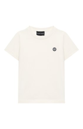 Детского комплект из футболки и шорт EMPORIO ARMANI белого цвета по цене 12200 руб., арт. 3K4V06/4J4JZ | Фото 2 Детского комплект из футболки и шорт EMPORIO ARMANI белого цвета, арт. 3K4V06/4J4JZ | Фото 2