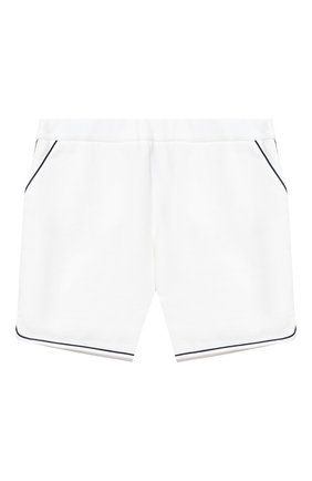 Детские хлопковые шорты LORO PIANA белого цвета по цене 24200 руб., арт. FAL5915 | Фото 1 Детские хлопковые шорты LORO PIANA белого цвета, арт. FAL5915 | Фото 1