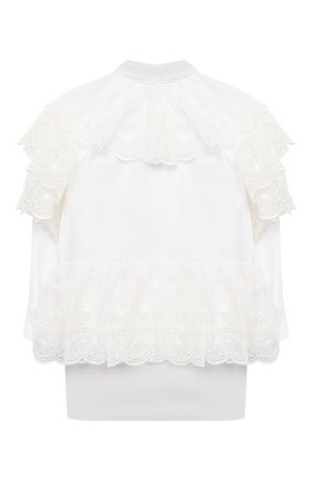 Детское платье из хлопка и шелка DOLCE & GABBANA белого цвета по цене 99500 руб., арт. L52DR1/G7XUG/2-6 | Фото 2 Детское платье из хлопка и шелка DOLCE & GABBANA белого цвета, арт. L52DR1/G7XUG/2-6 | Фото 2 (Рукава: Длинные; Материал внешний: Хлопок; Случай: Повседневный; Девочки Кросс-КТ: Платье-одежда; Региональные ограничения белый список (Axapta Mercury): RU; Ростовка одежда: 3 года | 98 см, 4 года | 104 см, 5 лет | 110 см, 6 лет | 116 см)