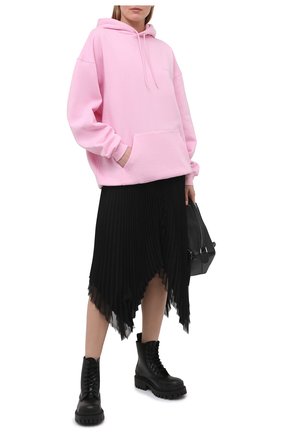 Женский хлопковое худи BALENCIAGA розового цвета по цене 74450 руб., арт. 578135/TJVA8 | Фото 2 Женский хлопковое худи BALENCIAGA розового цвета, арт. 578135/TJVA8 | Фото 2
