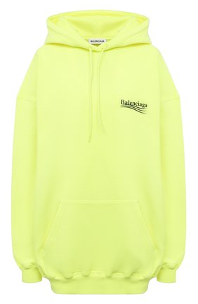 Женский хлопковое худи BALENCIAGA светло-зеленого цвета по цене 72800 руб., арт. 578135/TJVD4 | Фото 1 Женский хлопковое худи BALENCIAGA светло-зеленого цвета, арт. 578135/TJVD4 | Фото 1 (Материал внешний: Хлопок; Женское Кросс-КТ: Худи-одежда; Рукава: Длинные; Длина (для топов): Удлиненные; Стили: Спорт-шик)