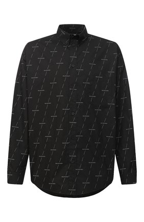 Мужская хлопковая рубашка BALENCIAGA черного цвета по цене 73200 руб., арт. 642265/TJLF3 | Фото 1 Мужская хлопковая рубашка BALENCIAGA черного цвета, арт. 642265/TJLF3 | Фото 1