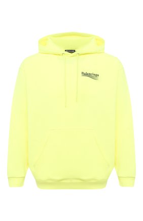Мужской хлопковое худи BALENCIAGA желтого цвета по цене 72800 руб., арт. 600583/TJVD4 | Фото 1 Мужской хлопковое худи BALENCIAGA желтого цвета, арт. 600583/TJVD4 | Фото 1 (Принт: С принтом; Рукава: Длинные; Длина (для топов): Стандартные; Мужское Кросс-КТ: Худи-одежда; Стили: Гранж; Материал внешний: Хлопок)