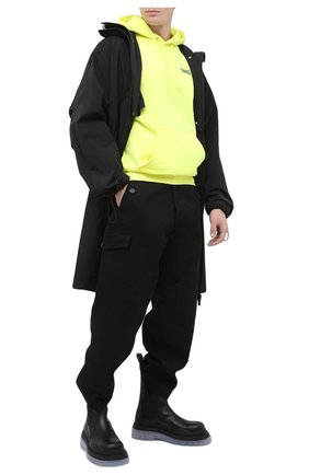 Мужской хлопковое худи BALENCIAGA желтого цвета по цене 99250 руб., арт. 600583/TJVD4 | Фото 2 Мужской хлопковое худи BALENCIAGA желтого цвета, арт. 600583/TJVD4 | Фото 2 (Принт: С принтом; Рукава: Длинные; Длина (для топов): Стандартные; Мужское Кросс-КТ: Худи-одежда; Стили: Гранж; Материал внешний: Хлопок)