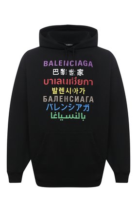 Мужской хлопковое худи BALENCIAGA черного цвета по цене 67450 руб., арт. 570811/TJVI6 | Фото 1 Мужской хлопковое худи BALENCIAGA черного цвета, арт. 570811/TJVI6 | Фото 1 (Материал внешний: Синтетический материал, Хлопок; Рукава: Длинные; Стили: Гранж; Длина (для топов): Стандартные; Мужское Кросс-КТ: Худи-одежда; Принт: С принтом)