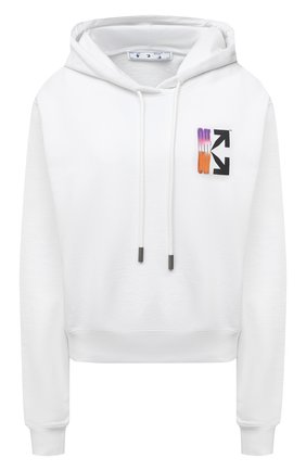 Женский хлопковое худи OFF-WHITE белого цвета по цене 47200 руб., арт. 0WBB016R21JER001 | Фото 1 Женский хлопковое худи OFF-WHITE белого цвета, арт. 0WBB016R21JER001 | Фото 1