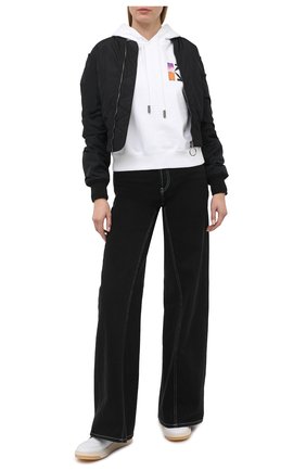 Женский хлопковое худи OFF-WHITE белого цвета по цене 47200 руб., арт. 0WBB016R21JER001 | Фото 2 Женский хлопковое худи OFF-WHITE белого цвета, арт. 0WBB016R21JER001 | Фото 2