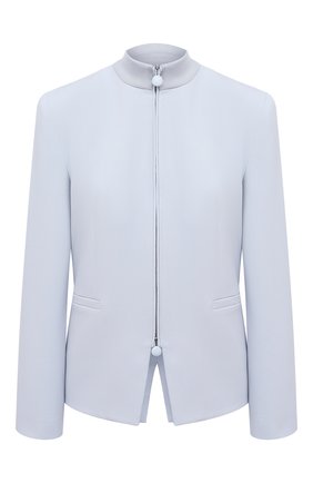 Женский шерстяной жакет GIORGIO ARMANI голубого цвета по цене 182500 руб., арт. 1SHGG0KE/T01HK | Фото 1 Женский шерстяной жакет GIORGIO ARMANI голубого цвета, арт. 1SHGG0KE/T01HK | Фото 1