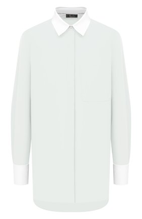 Женская хлопковая рубашка LORO PIANA светло-зеленого цвета по цене 88700 руб., арт. FAL6364 | Фото 1 Женская хлопковая рубашка LORO PIANA светло-зеленого цвета, арт. FAL6364 | Фото 1