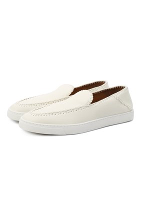 Мужские кожаные слипоны GIORGIO ARMANI белого цвета по цене 66500 руб., арт. X2X141/XF444 | Фото 1 Мужские кожаные слипоны GIORGIO ARMANI белого цвета, арт. X2X141/XF444 | Фото 1