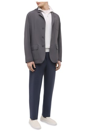 Мужские кожаные слипоны GIORGIO ARMANI белого цвета по цене 66500 руб., арт. X2X141/XF444 | Фото 2 Мужские кожаные слипоны GIORGIO ARMANI белого цвета, арт. X2X141/XF444 | Фото 2