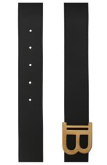 Мужской кожаный ремень BALMAIN черного цвета, арт. VN1A002/LVPT | Фото 2 (Случай: Повседневный; Материал: Натуральная кожа)
