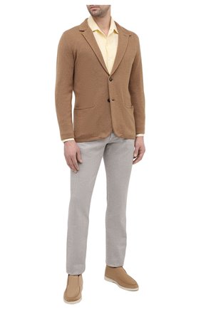 Мужская льняная рубашка LORO PIANA желтого цвета по цене 65050 руб., арт. FAL6145 | Фото 2 Мужская льняная рубашка LORO PIANA желтого цвета, арт. FAL6145 | Фото 2