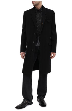 Мужские кожаные лоферы BALENCIAGA черного цвета по цене 65650 руб., арт. 640349/WA72L | Фото 2 Мужские кожаные лоферы BALENCIAGA черного цвета, арт. 640349/WA72L | Фото 2 (Материал внутренний: Натуральная кожа; Стили: Кэжуэл; Мужское Кросс-КТ: Лоферы-обувь)