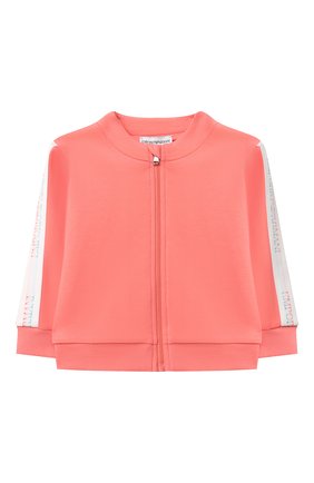 Детский хлопковая толстовка EMPORIO ARMANI кораллового цвета по цене 10550 руб., арт. 3KEM6F/1JHSZ | Фото 1 Детский хлопковая толстовка EMPORIO ARMANI кораллового цвета, арт. 3KEM6F/1JHSZ | Фото 1