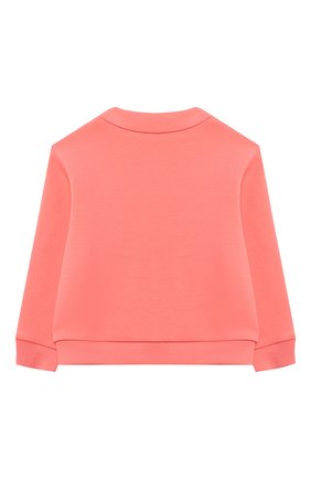 Детский хлопковая толстовка EMPORIO ARMANI кораллового цвета по цене 10550 руб., арт. 3KEM6F/1JHSZ | Фото 2 Детский хлопковая толстовка EMPORIO ARMANI кораллового цвета, арт. 3KEM6F/1JHSZ | Фото 2