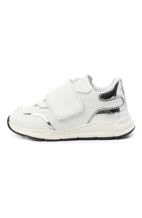 Детские кожаные кроссовки DOLCE & GABBANA белого цвета по цене 19950 руб., арт. DN0145/AK186 | Фото 2 Детские кожаные кроссовки DOLCE & GABBANA белого цвета, арт. DN0145/AK186 | Фото 2