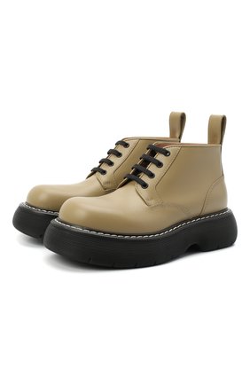 Женские кожаные ботинки bounce BOTTEGA VENETA хаки цвета по цене 69950 руб., арт. 651406/V00H0 | Фото 1 Женские кожаные ботинки bounce BOTTEGA VENETA хаки цвета, арт. 651406/V00H0 | Фото 1 (Женское Кросс-КТ: Военные ботинки; Материал внутренний: Натуральная кожа; Подошва: Платформа; Каблук высота: Низкий; Материал внешний: Кожа; Материал утеплителя: Без утеплителя)