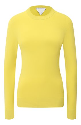 Женский пуловер из вискозы BOTTEGA VENETA желтого цвета по цене 79550 руб., арт. 647547/VKJK0 | Фото 1 Женский пуловер из вискозы BOTTEGA VENETA желтого цвета, арт. 647547/VKJK0 | Фото 1