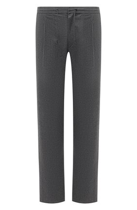 Мужские шерстяные брюки BRIONI светло-серого цвета, арт. RPMJ0L/0ZA0J/NEW JAMAICA | Фото 1 (Длина (брюки, джинсы): Стандартные; Материал внешний: Шерсть; Случай: Повседневный; Стили: Кэжуэл; Региональные ограничения белый список (Axapta Mercury): RU)