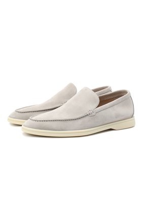 Мужские замшевые лоферы summer walk LORO PIANA светло-серого цвета по цене 89950 руб., арт. FAE8124 | Фото 1 Мужские замшевые лоферы summer walk LORO PIANA светло-серого цвета, арт. FAE8124 | Фото 1 (Материал внутренний: Натуральная кожа; Стили: Кэжуэл; Мужское Кросс-КТ: Лоферы-обувь; Материал внешний: Замша, Кожа)