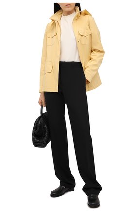 Женская куртка с капюшоном LORO PIANA желтого цвета по цене 295500 руб., арт. FAF8482 | Фото 2 Женская куртка с капюшоном LORO PIANA желтого цвета, арт. FAF8482 | Фото 2