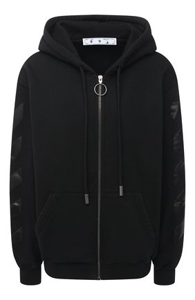 Женский хлопковая толстовка OFF-WHITE черного цвета по цене 59950 руб., арт. 0WBE005R21JER001 | Фото 1 Женский хлопковая толстовка OFF-WHITE черного цвета, арт. 0WBE005R21JER001 | Фото 1