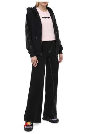 Женский хлопковая толстовка OFF-WHITE черного цвета по цене 59950 руб., арт. 0WBE005R21JER001 | Фото 2 Женский хлопковая толстовка OFF-WHITE черного цвета, арт. 0WBE005R21JER001 | Фото 2