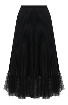 Женская плиссированная юбка REDVALENTINO черного цвета по цене 65300 руб., арт. VR3RAD30/4S9 | Фото 1 Женская плиссированная юбка REDVALENTINO черного цвета, арт. VR3RAD30/4S9 | Фото 1