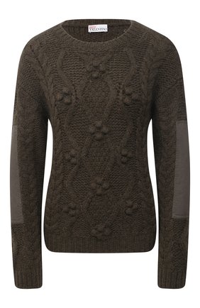 Женский свитер REDVALENTINO хаки цвета по цене 44600 руб., арт. VR3KC05F/5N3 | Фото 1 Женский свитер REDVALENTINO хаки цвета, арт. VR3KC05F/5N3 | Фото 1