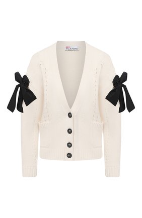 Женский кардиган REDVALENTINO светло-бежевого цвета по цене 44600 руб., арт. VR3KA01J/5NE | Фото 1 Женский кардиган REDVALENTINO светло-бежевого цвета, арт. VR3KA01J/5NE | Фото 1 (Рукава: Длинные; Женское Кросс-КТ: кардиган-трикотаж; Материал внешний: Шерсть; Стили: Романтичный; Длина (для топов): Стандартные)