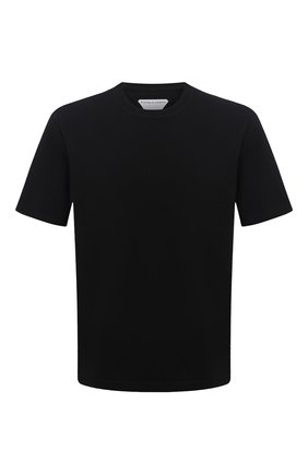Мужская хлопковая футболка BOTTEGA VENETA черного цвета, арт. 649055/VF1U0 | Фото 1 (Принт: Без принта; Длина (для топов): Стандартные; Материал внешний: Хлопок; Стили: Минимализм; Рукава: Короткие; Региональные ограничения белый список (Axapta Mercury): RU)