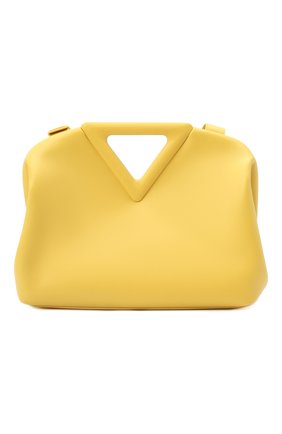 Женская сумка point medium BOTTEGA VENETA желтого цвета, арт. 652446/VCP40 | Фото 1 (Сумки-технические: Сумки через плечо, Сумки top-handle; Размер: medium; Материал: Натуральная кожа; Ремень/цепочка: На ремешке)