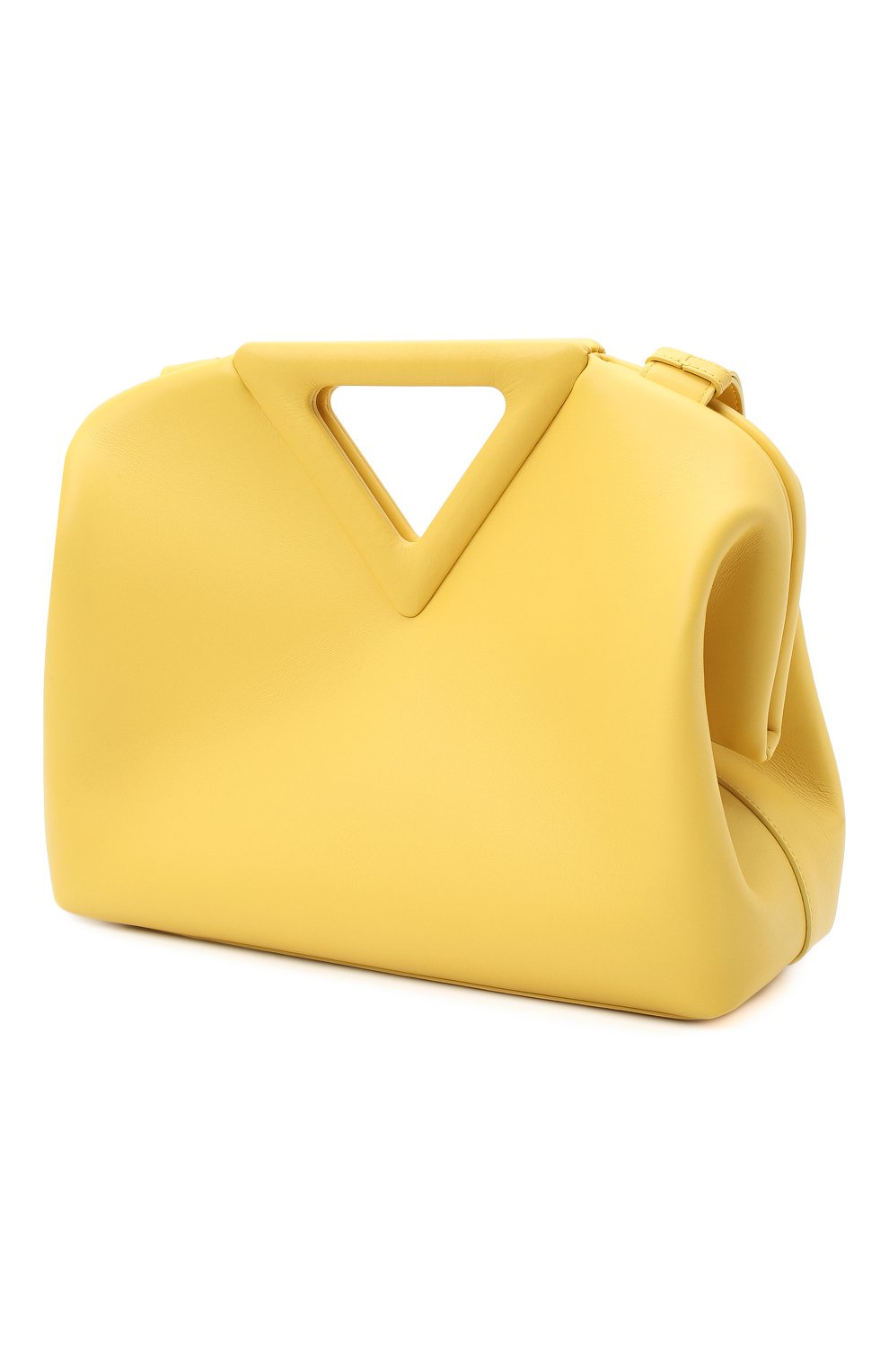 Женская сумка point medium BOTTEGA VENETA желтого цвета по цене 220500 руб., арт. 652446/VCP40 | Фото 3 Женская сумка point medium BOTTEGA VENETA желтого цвета, арт. 652446/VCP40 | Фото 3 (Сумки-технические: Сумки через плечо, Сумки top-handle; Размер: medium; Материал: Натуральная кожа; Ремень/цепочка: На ремешке)