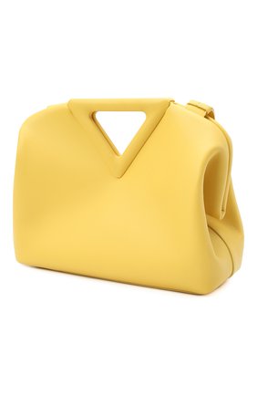 Женская сумка point medium BOTTEGA VENETA желтого цвета, арт. 652446/VCP40 | Фото 3 (Сумки-технические: Сумки через плечо, Сумки top-handle; Размер: medium; Материал: Натуральная кожа; Ремень/цепочка: На ремешке)
